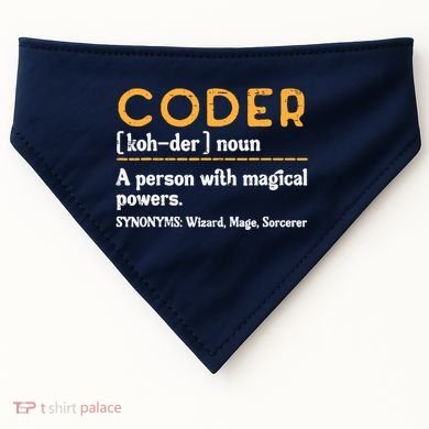 Coder Definiton It Programmer Software Developer USA-Made Doggie Bandana