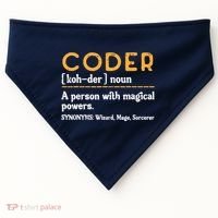 Coder Definiton It Programmer Software Developer USA-Made Doggie Bandana thumb 0