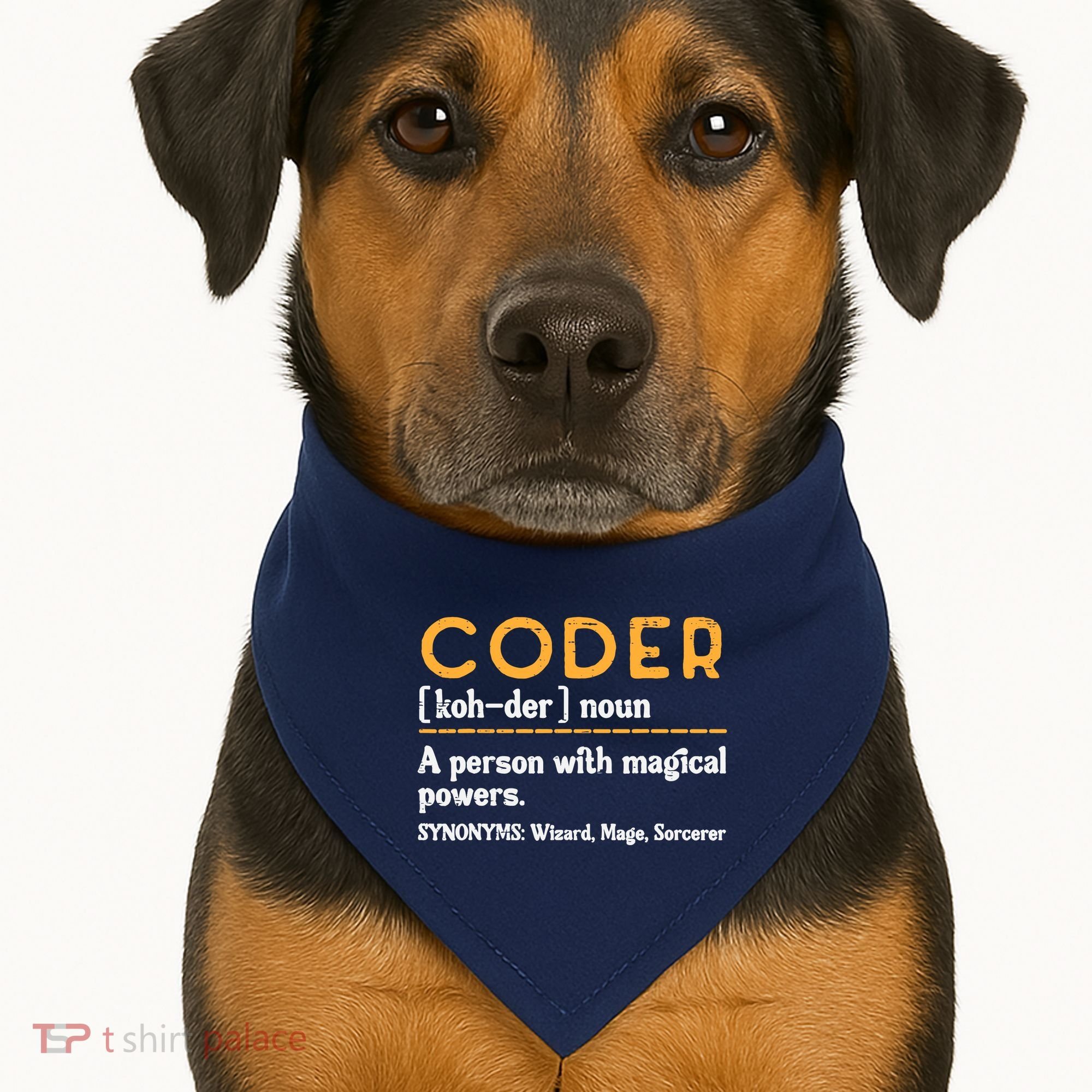Coder Definiton It Programmer Software Developer USA-Made Doggie Bandana
