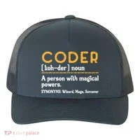 Coder Definiton It Programmer Software Developer Yupoong Adult 5-Panel Trucker Hat thumb 0