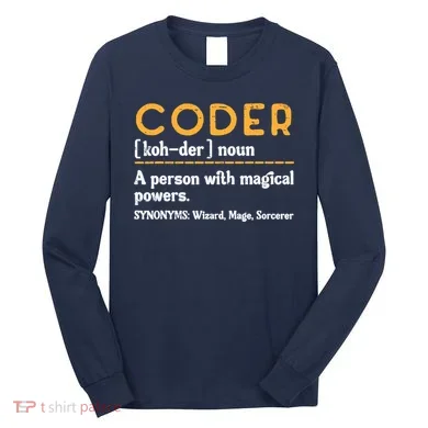 Coder Definiton It Programmer Software Developer Long Sleeve Shirt