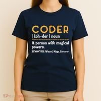 Coder Definiton It Programmer Software Developer T-Shirt thumb 4