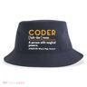 Coder Definiton It Programmer Software Developer Sustainable Bucket Hat