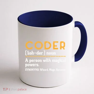 Coder Definiton It Programmer Software Developer Coffee Mug back