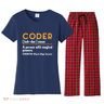 Coder Definiton It Programmer Software Developer Women's Flannel Pajama Set