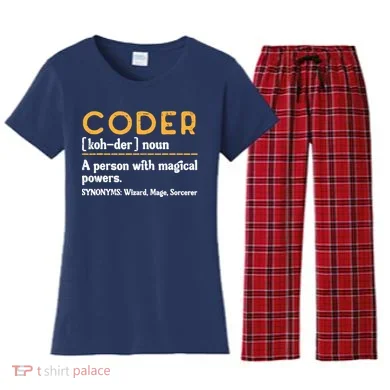 Coder Definiton It Programmer Software Developer Women's Flannel Pajama Set