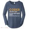 Coder Definiton It Programmer Software Developer Women's Perfect Tri Tunic Long Sleeve Shirt
