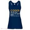 Coder Definiton It Programmer Software Developer Ladies Essential Flowy Tank