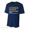 Coder Definiton It Programmer Software Developer Youth Performance Sprint T-Shirt