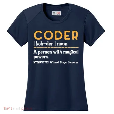 Coder Definiton It Programmer Software Developer Women's Cooling Performance Crew T-Shirt