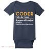 Coder Definiton It Programmer Software Developer Baby Bodysuit