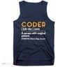 Coder Definiton It Programmer Software Developer Tank Top