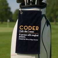Coder Definiton It Programmer Software Developer Golf Towel thumb 2