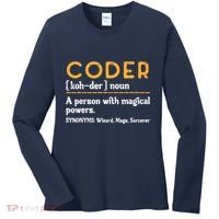 Coder Definiton It Programmer Software Developer Women's Long Sleeve Shirt thumb 0