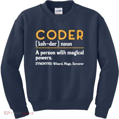 Coder Definiton It Programmer Software Developer Kids Sweatshirt