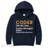 Coder Definiton It Programmer Software Developer Kids Hoodie