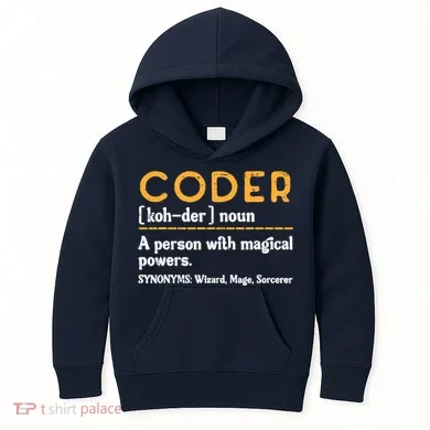 Coder Definiton It Programmer Software Developer Kids Hoodie
