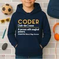 Coder Definiton It Programmer Software Developer Kids Hoodie thumb 2