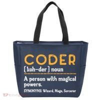 Coder Definiton It Programmer Software Developer Tote Bag thumb 0