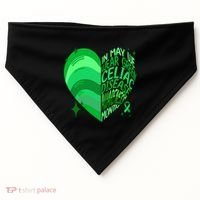 Celiac Disease In May We Wear Green Warrior Supporter Heart Gift USA-Made Doggie Bandana thumb 0