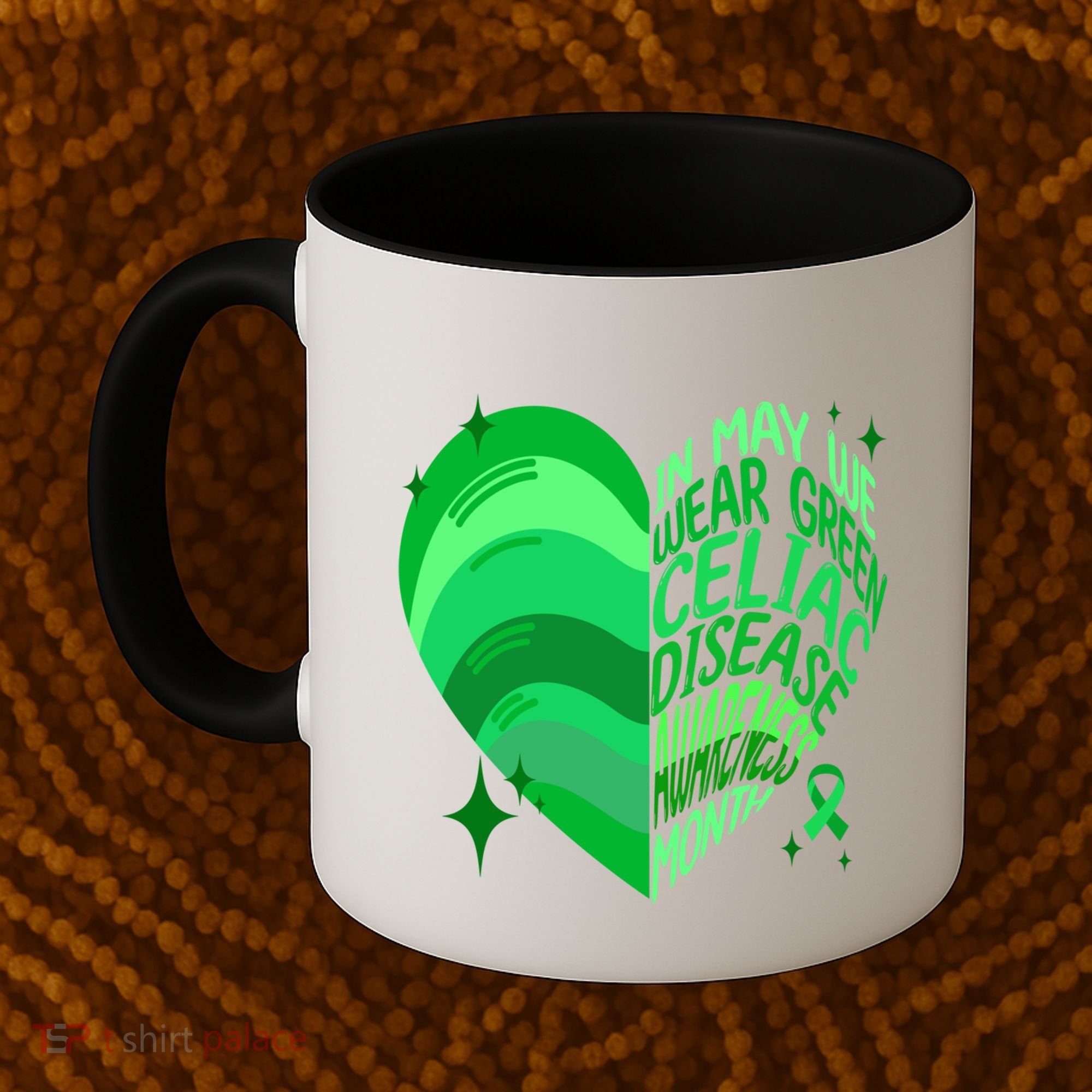 Celiac Disease In May We Wear Green Warrior Supporter Heart Gift Coffee Mug