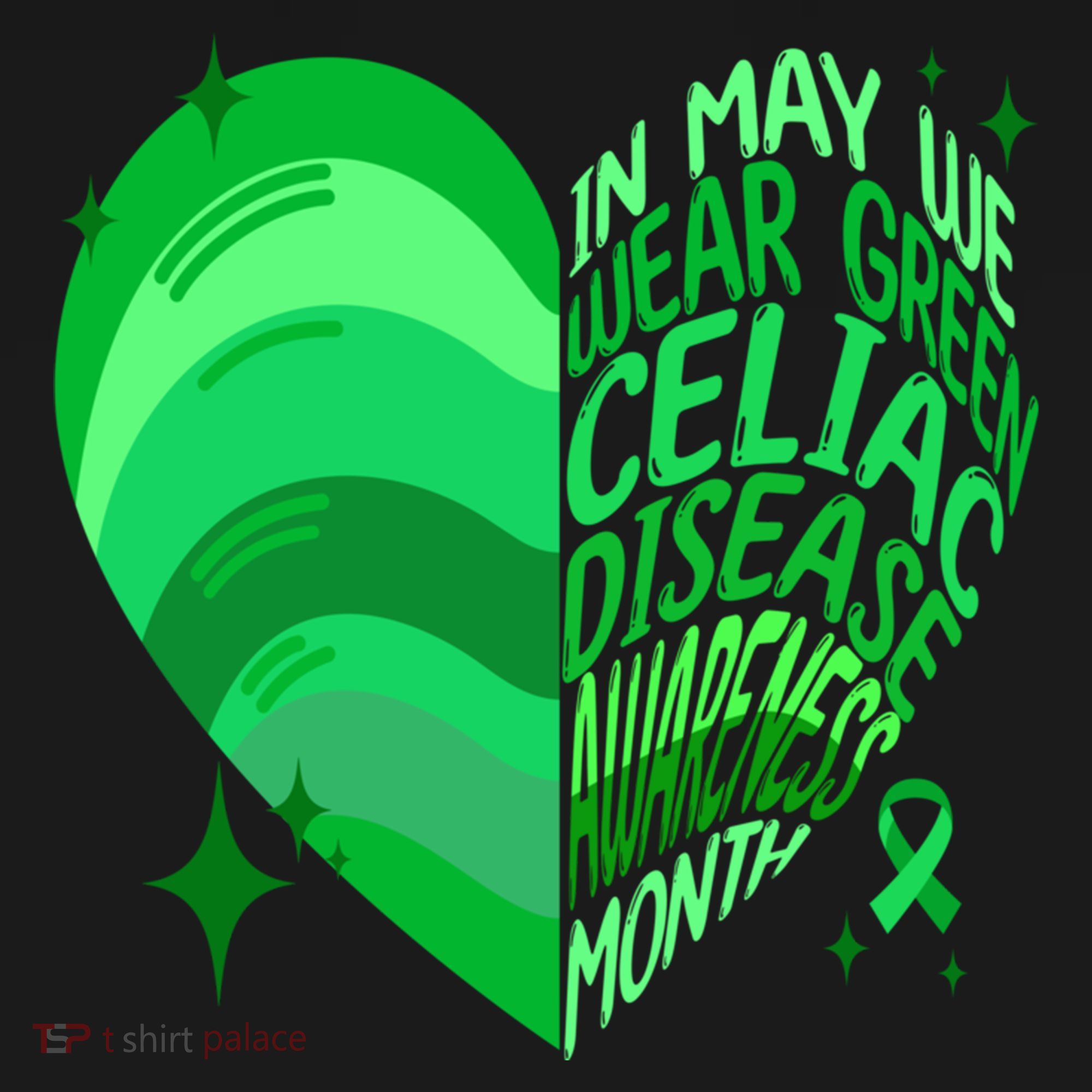 Celiac Disease In May We Wear Green Warrior Supporter Heart Gift Women's Hoodie