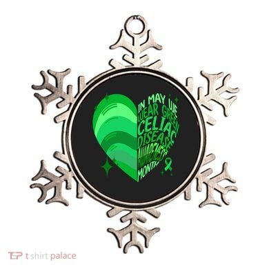 Celiac Disease In May We Wear Green Warrior Supporter Heart Gift Ornament