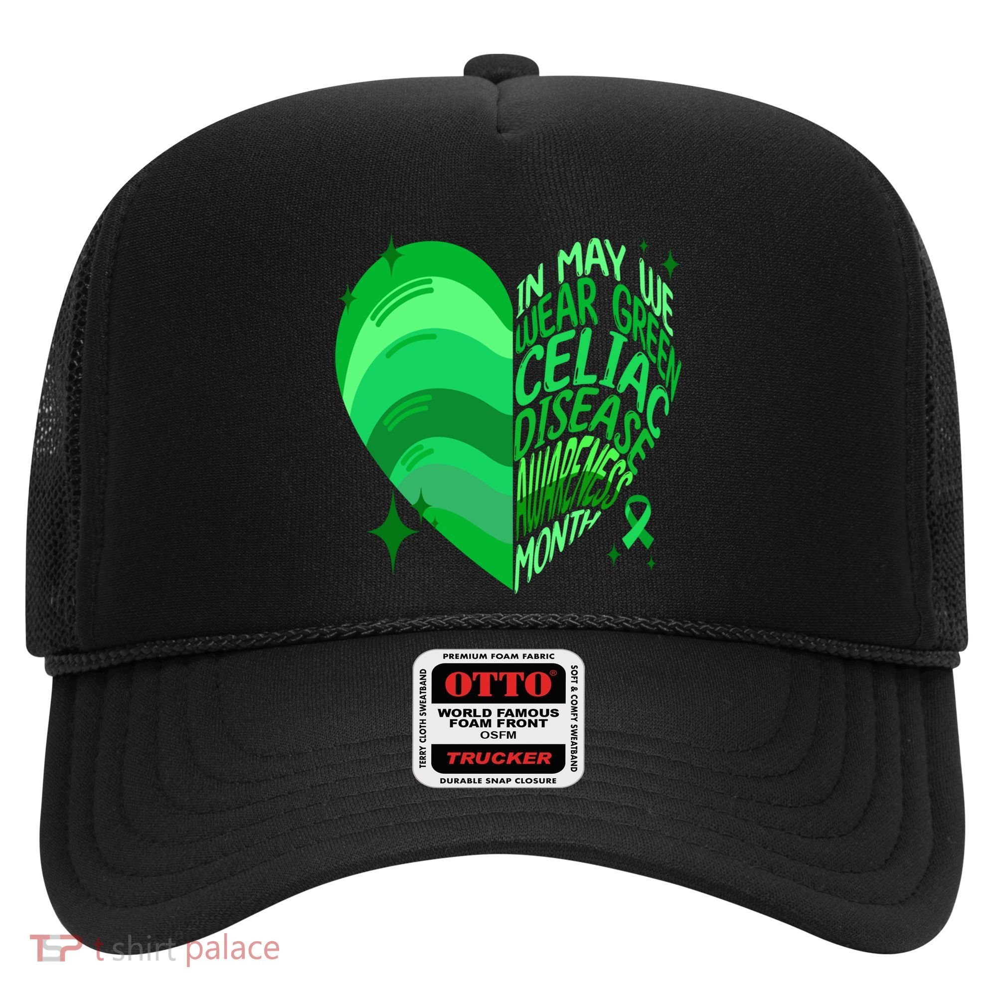 Celiac Disease In May We Wear Green Warrior Supporter Heart Gift Hat