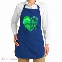Celiac Disease In May We Wear Green Warrior Supporter Heart Gift Apron thumb 2