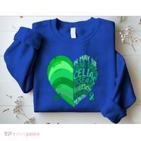 Celiac Disease In May We Wear Green Warrior Supporter Heart Gift Sweatshirt thumb 2