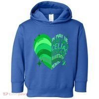 Celiac Disease In May We Wear Green Warrior Supporter Heart Gift Toddler Hoodie thumb 0