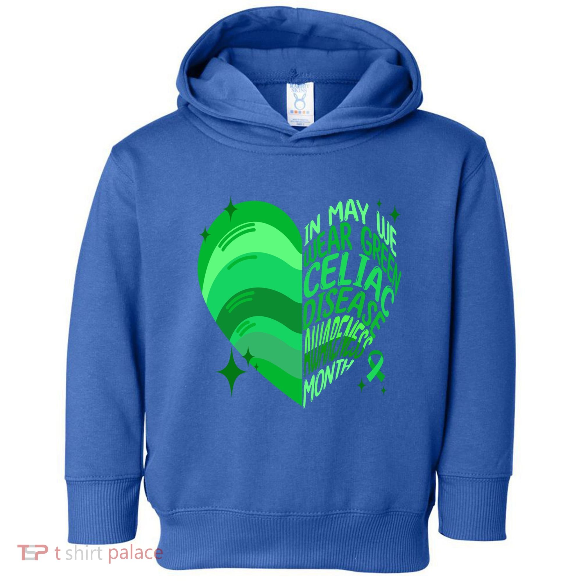 Celiac Disease In May We Wear Green Warrior Supporter Heart Gift Toddler Hoodie