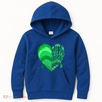 Celiac Disease In May We Wear Green Warrior Supporter Heart Gift Kids Hoodie thumb 0