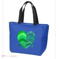 Celiac Disease In May We Wear Green Warrior Supporter Heart Gift Tote Bag thumb 3