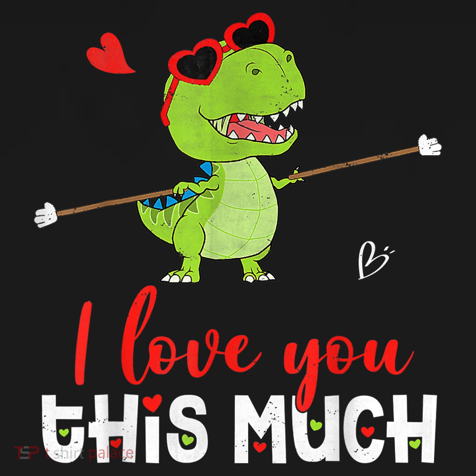 Cute Dinosaur I Love You This Much Valentines Day Trex Mousepad