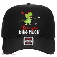 Cute Dinosaur I Love You This Much Valentines Day Trex Hat thumb 0
