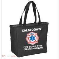 Calm Down IVe Done This On A Mannequin Funny Emt Gift Gag Tote Bag thumb 2
