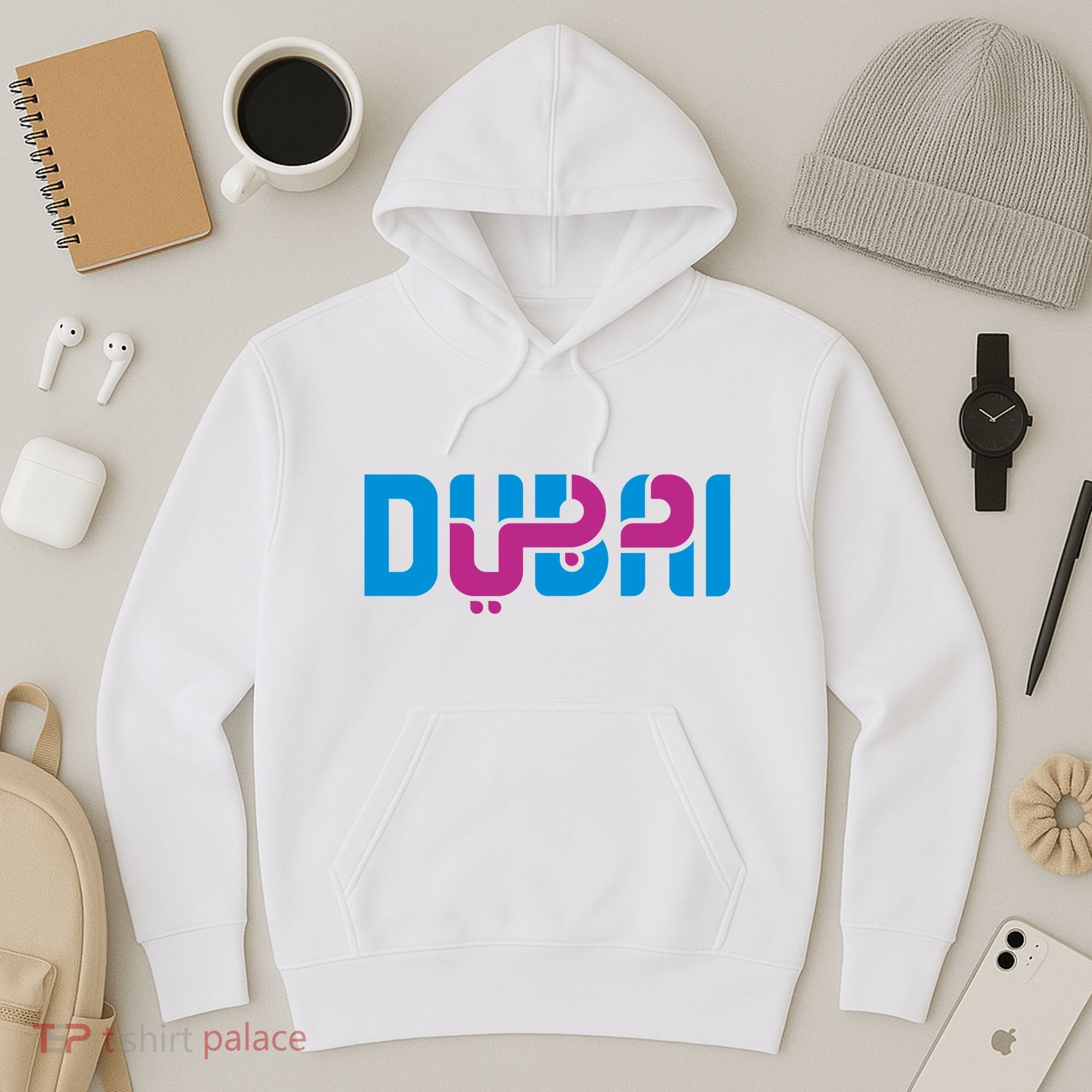Cool Dubai In Arabic And English Mix Hoodie