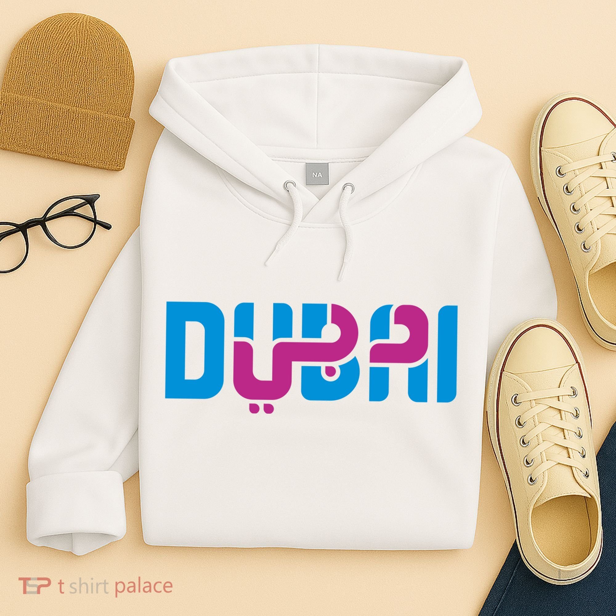 Cool Dubai In Arabic And English Mix Hoodie