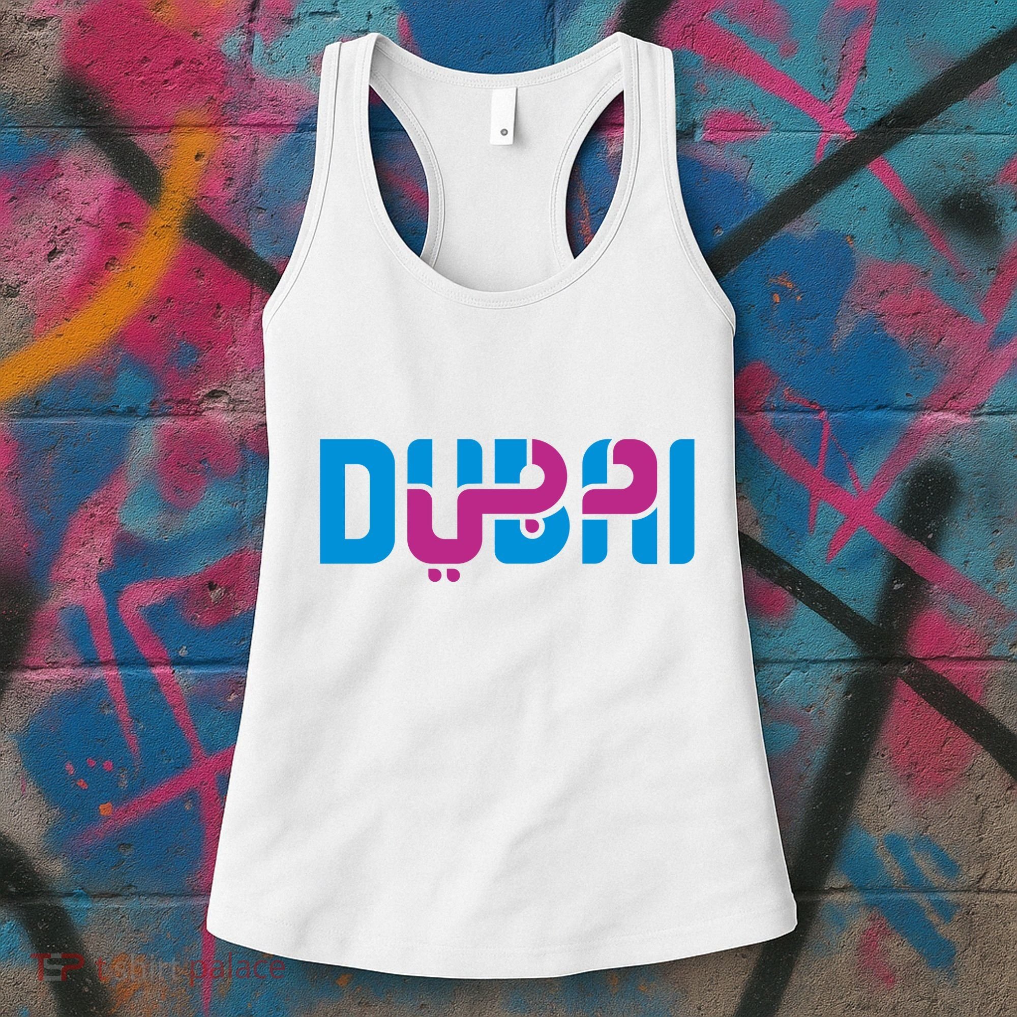 Cool Dubai In Arabic And English Mix Women's Tank Top