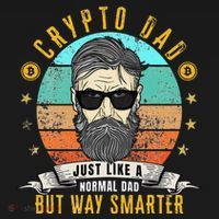 Crypto Dad Just Like A Normal Dad Bitcoin Bulle Father's Day USA-Made Doggie Bandana thumb 2