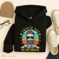 Crypto Dad Just Like A Normal Dad Bitcoin Bulle Father's Day Hoodie thumb 4
