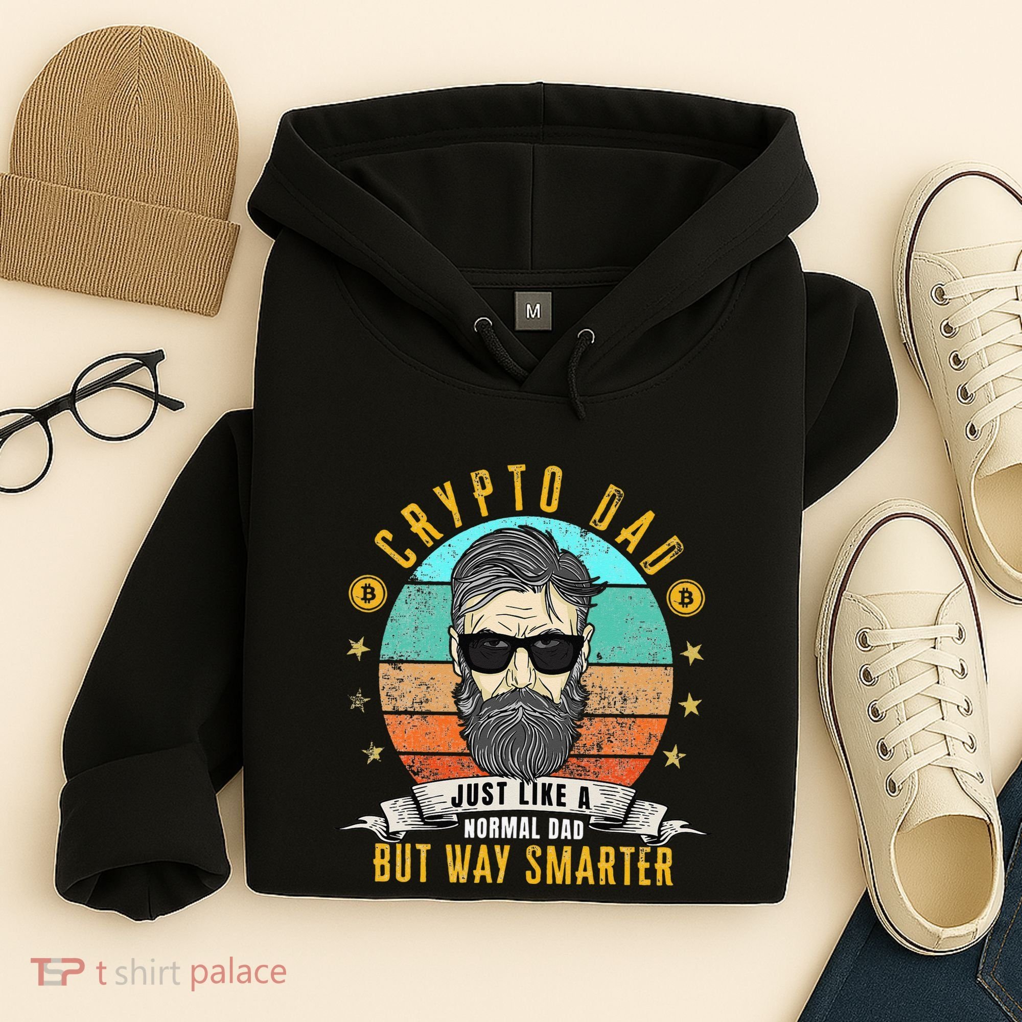 Crypto Dad Just Like A Normal Dad Bitcoin Bulle Father's Day Hoodie