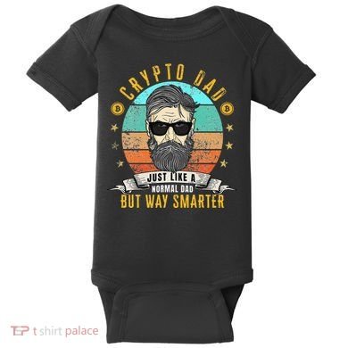 Crypto Dad Just Like A Normal Dad Bitcoin Bulle Father's Day Baby Bodysuit