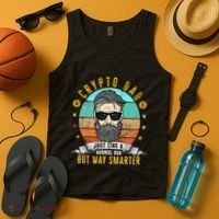 Crypto Dad Just Like A Normal Dad Bitcoin Bulle Father's Day Tank Top thumb 4