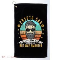 Crypto Dad Just Like A Normal Dad Bitcoin Bulle Father's Day Golf Towel thumb 0