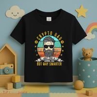 Crypto Dad Just Like A Normal Dad Bitcoin Bulle Father's Day Toddler T-Shirt thumb 3