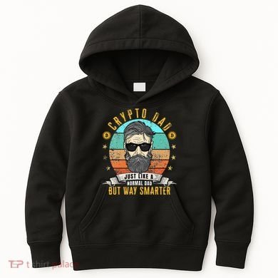 Crypto Dad Just Like A Normal Dad Bitcoin Bulle Father's Day Kids Hoodie