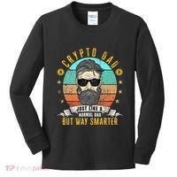 Crypto Dad Just Like A Normal Dad Bitcoin Bulle Father's Day Kids Long Sleeve Shirt thumb 0