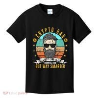 Crypto Dad Just Like A Normal Dad Bitcoin Bulle Father's Day Kids T-Shirt thumb 0
